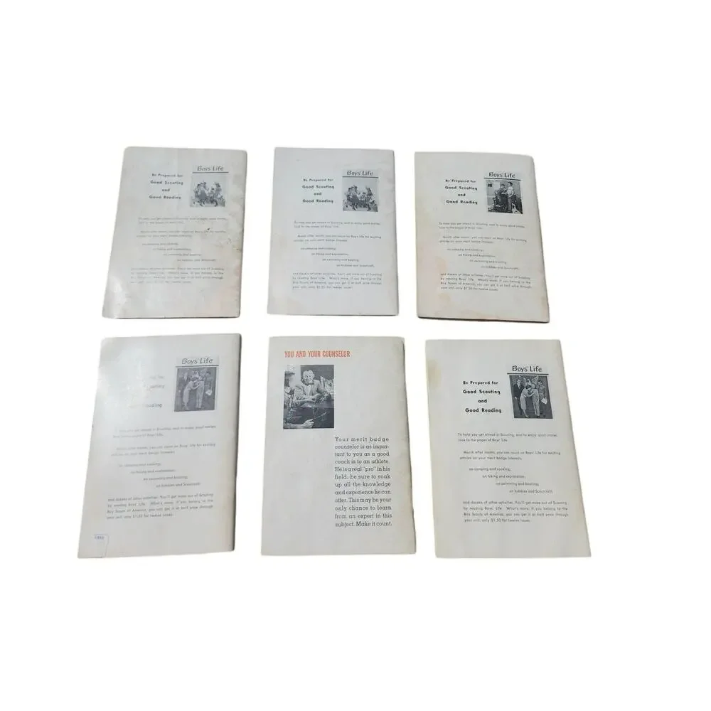Vintage 1960's Boy Scouts of America Merit Badge Series 6 Booklets BSA Americana